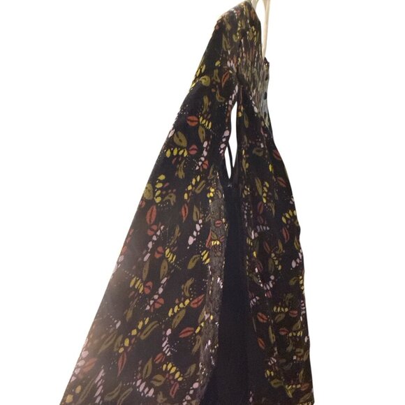 Free People Meet Virginia V-Neck Romper in Black Combo Size 4, New With Tags - Picture 4 of 10